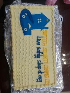 company launching cake 